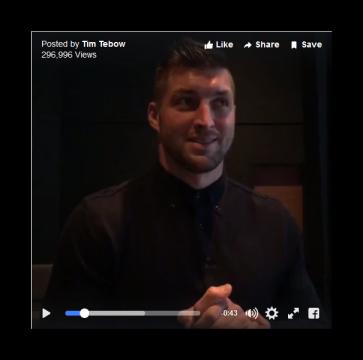 Tim Tebow at Night To Shine Headquarters