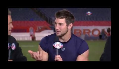 Tim Tebow Gives Glory to Jesus after BIG win!