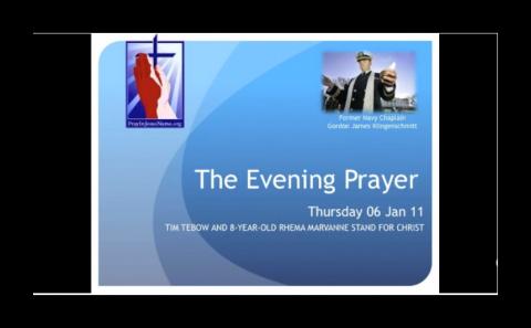 Tim Tebow and 8-Year-Old Rhema Marvanne Stand for Christ (The Evening Prayer - 06 Jan 11) - Inspirat