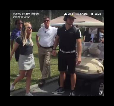 Tim Tebow Playing Golf